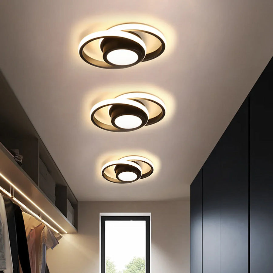 Lunaris Elegant Modern Double Ring LED Ceiling Light Fixture 2