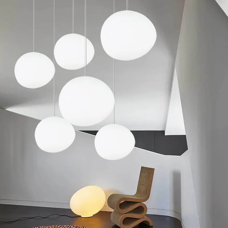 Lunaris | Modern Elegant Round Glass Pendant Lighting Fixture 1