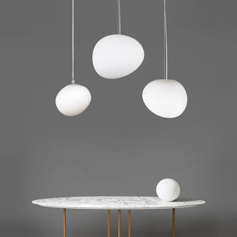 Lunaris | Modern Elegant Round Glass Pendant Lighting Fixture 2