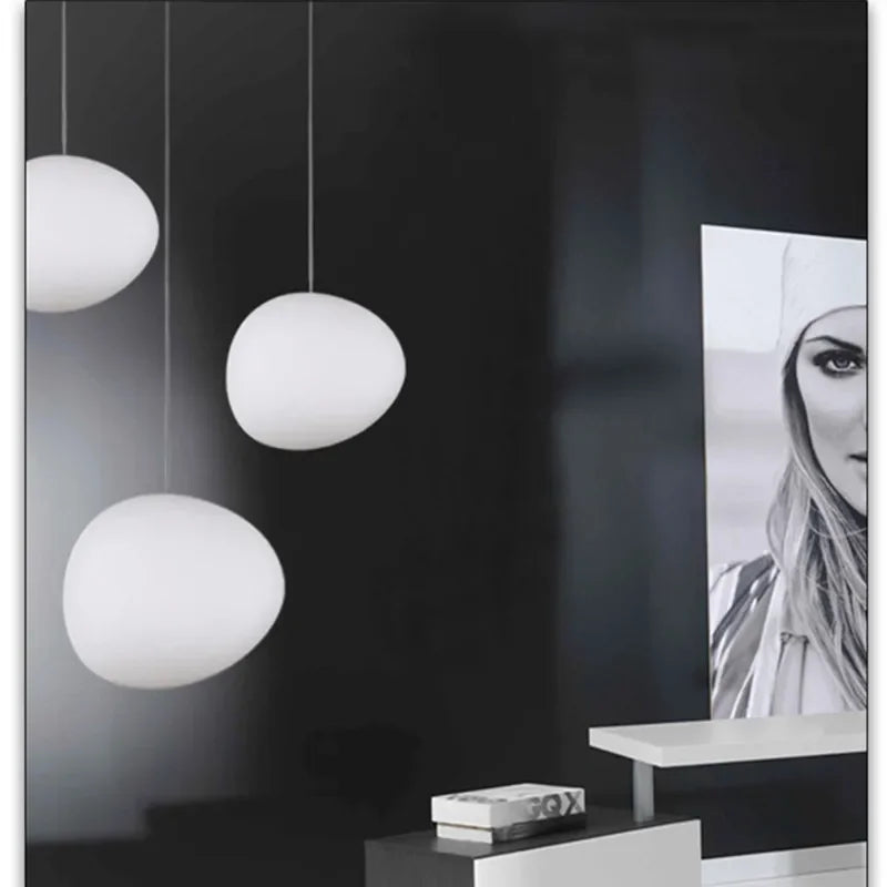 Lunaris | Modern Elegant Round Glass Pendant Lighting Fixture 3