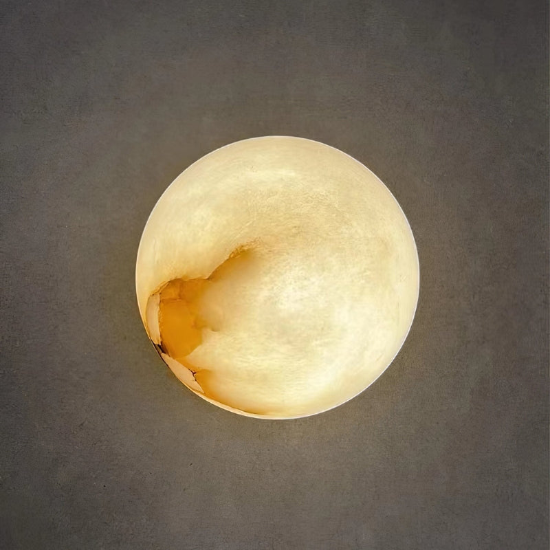 Lunexa | Alabaster Wall Lamp for Soft Minimalist Ambient Glow