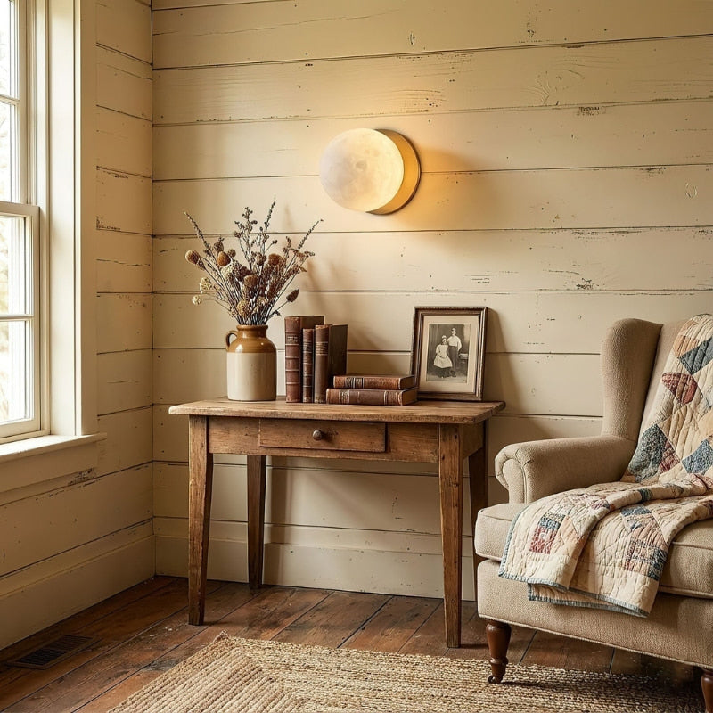 Lunexa | Alabaster Wall Lamp for Soft Minimalist Ambient Glow
