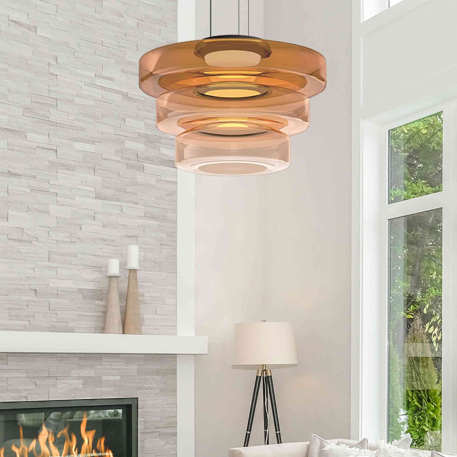 Luxenor | Elegant Luma Glass Pendant Light for Warm Kitchen Glow 9