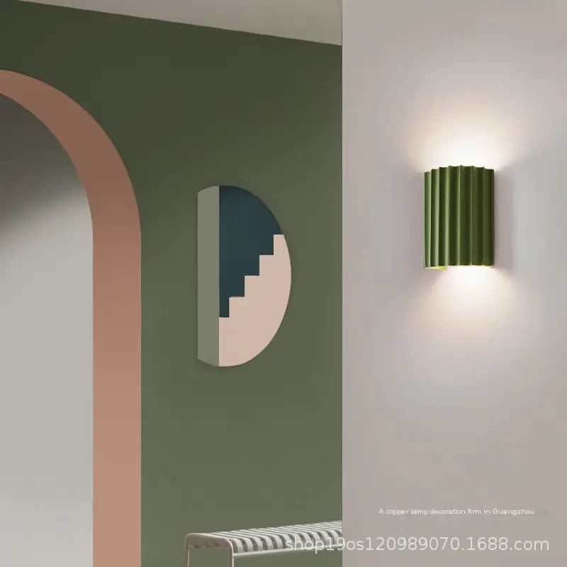 KLEIN Nordic Minimalist Wall Light | Modern Ribbed Cylinder Sconce