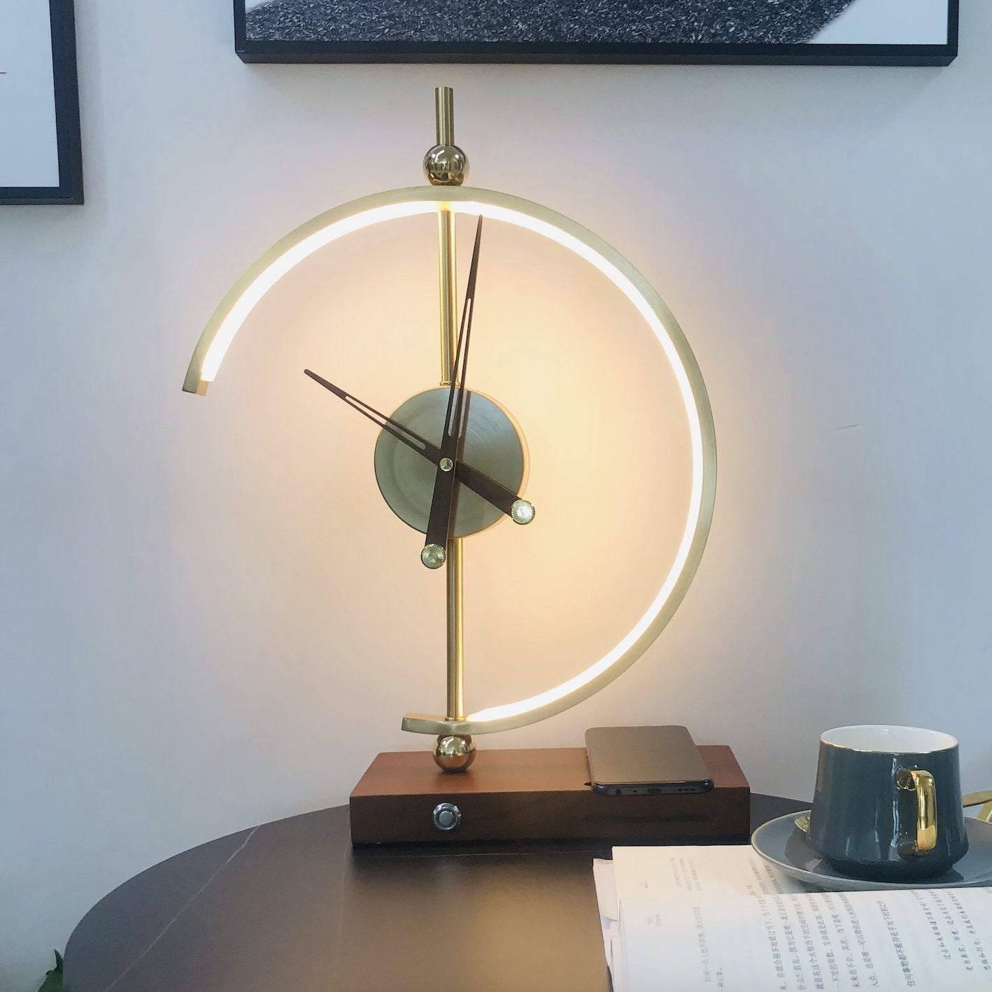 MapleGlow | Modern Versatile LED Clock Lamp with Wireless Charger 6