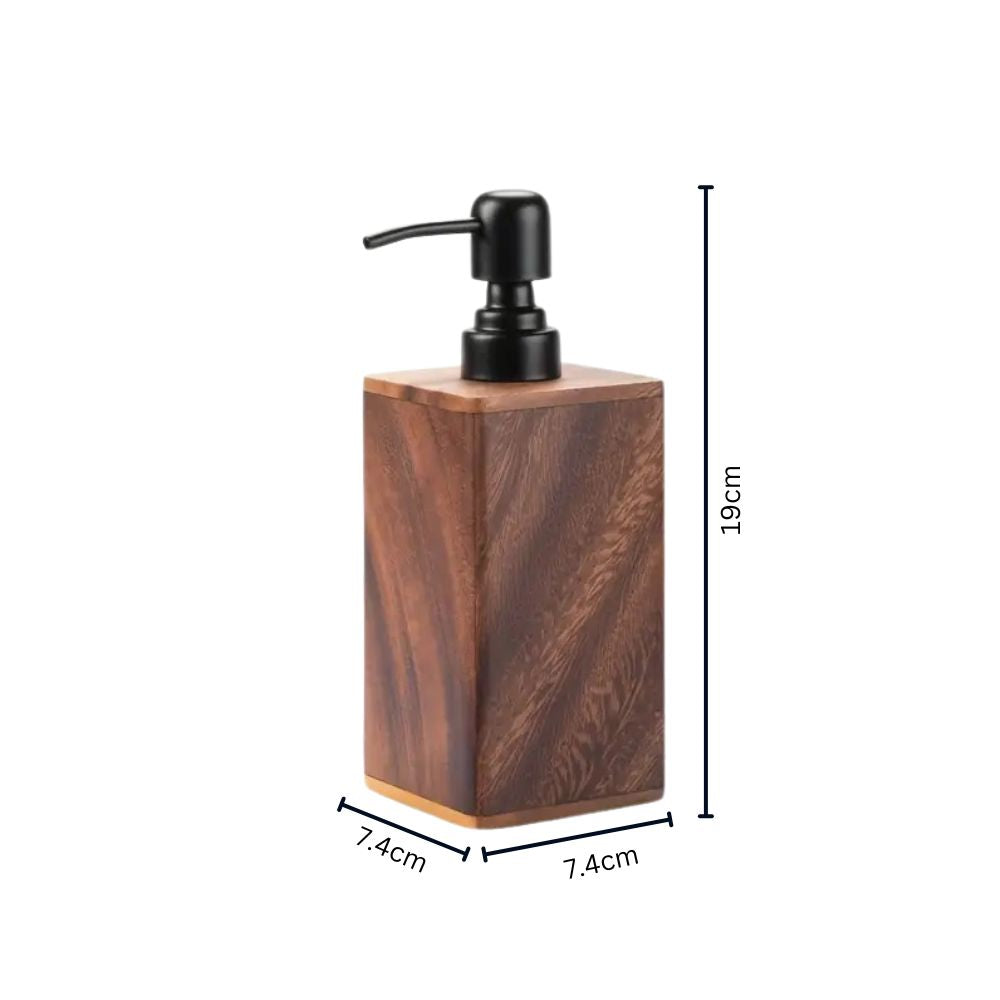Natural Aura | Hand Soap Dispenser with Smooth Walnut Finish | Elegant Design for Kitchen and Home Decor 0