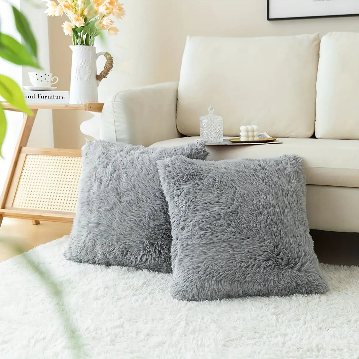 Mysa Faux Fur Cushion Cover – Where Comfort Meets Calm - Styyler