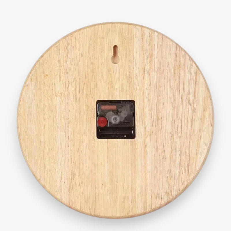 Nexora Elara Wooden Wall Clock for Silent Rustic Timekeeping
