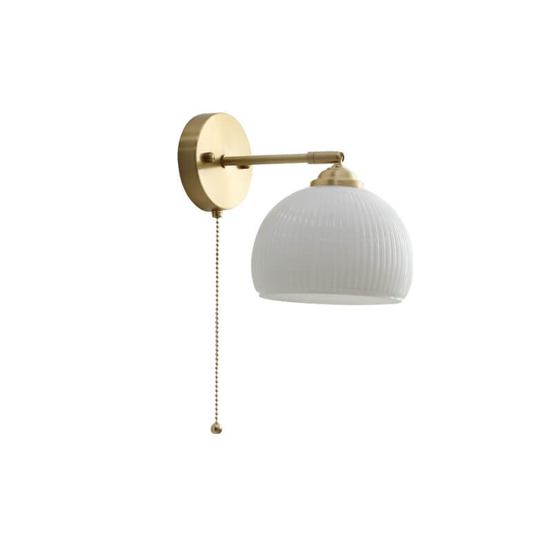 Nexoria | Nordic Brass Wall Sconce with Frosted Glass for Modern Ambient Lighting