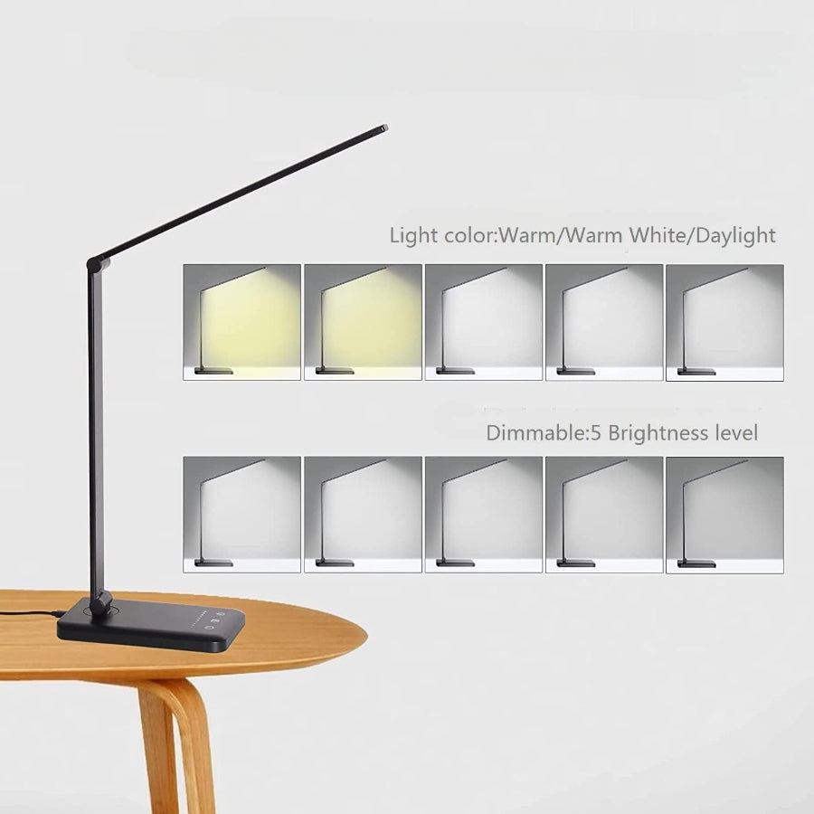 Niva | Modern Adjustable LED Desk Lamp with USB Charging Port 8