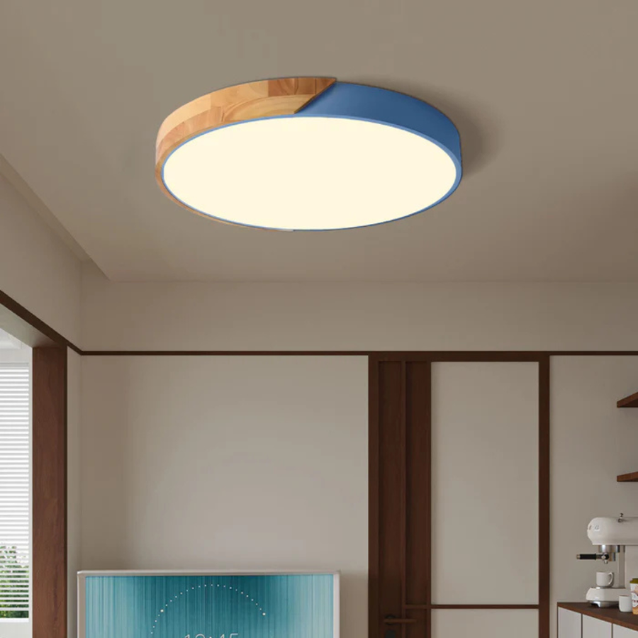 NordicGlow | Elegant Natural Wood LED Ceiling Light Fixture 3