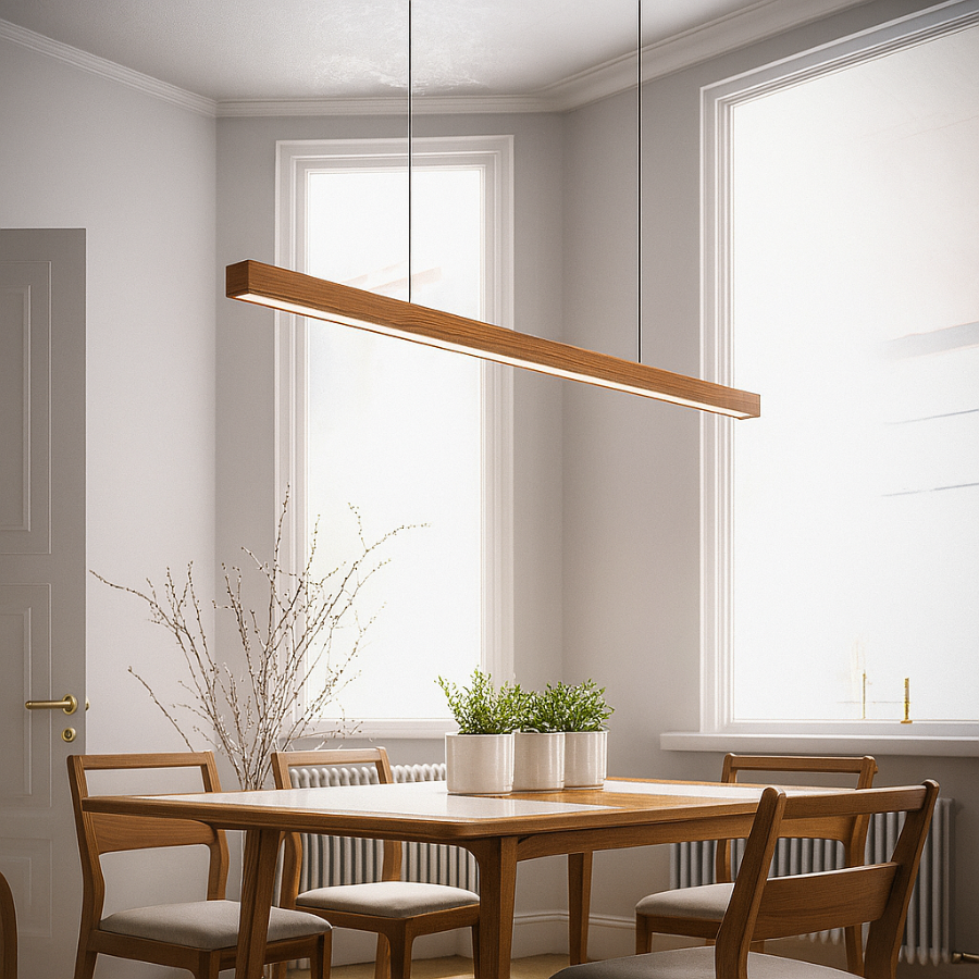 NordicGlow | Stylish Modern Wooden Kitchen Pendant Lighting Fixture 1