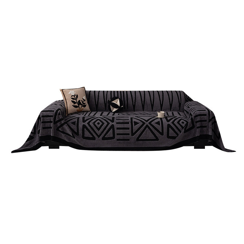 TRIBO Boho Style Plush Sofa Cover | Easy Clean Couch Protection