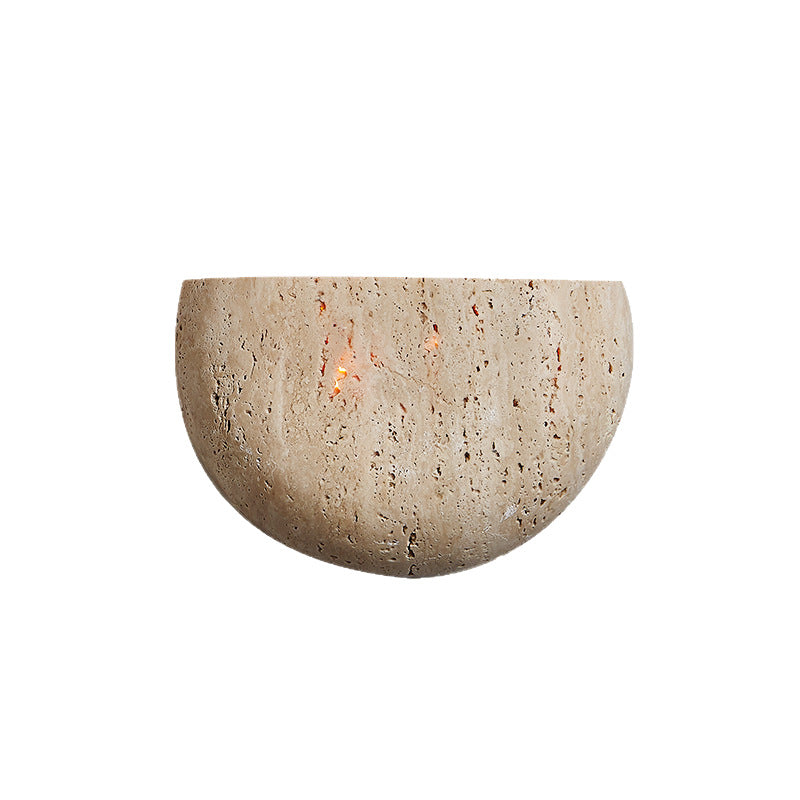 IshiGlow Natural Stone Wall Sconce | Japandi Wabi-Sabi Minimalist Wall Lighting - Styyler