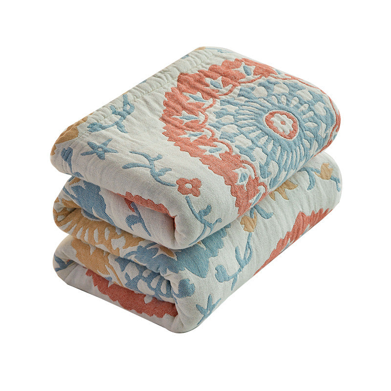 Aurelia Quilted Cotton Bed Throw | Reversible Blanket for Autumn, Spring and Summer - Styyler