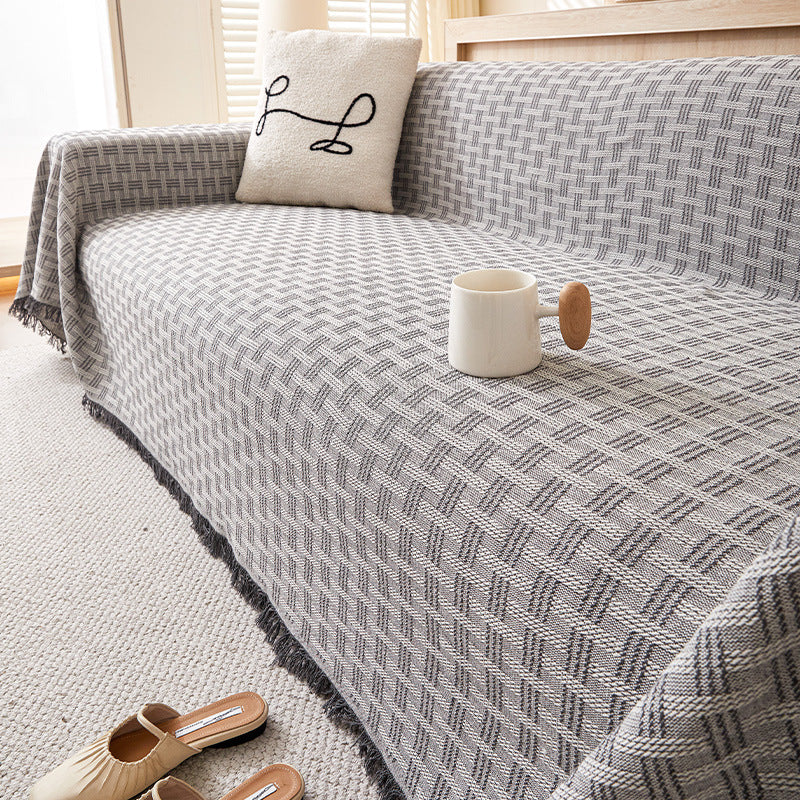 DELA Chenille Dustproof Sofa Throw | Four-Season Couch Cover