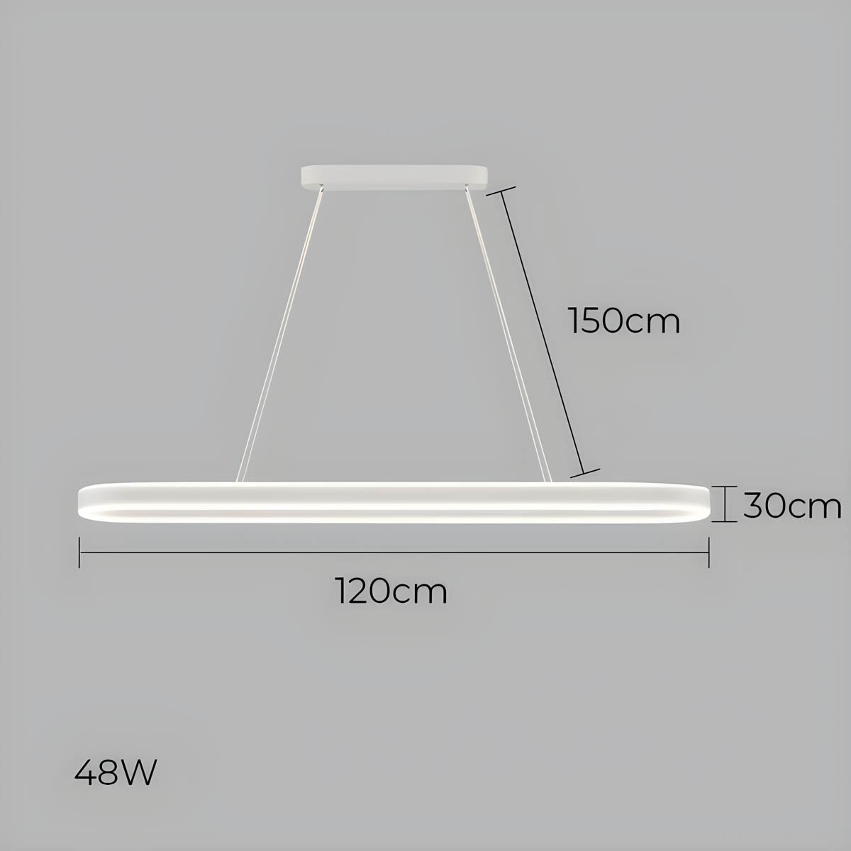 OLIVIA Pendant Light | Modern Minimalist Oval Design with Tricolor Dimmable LED