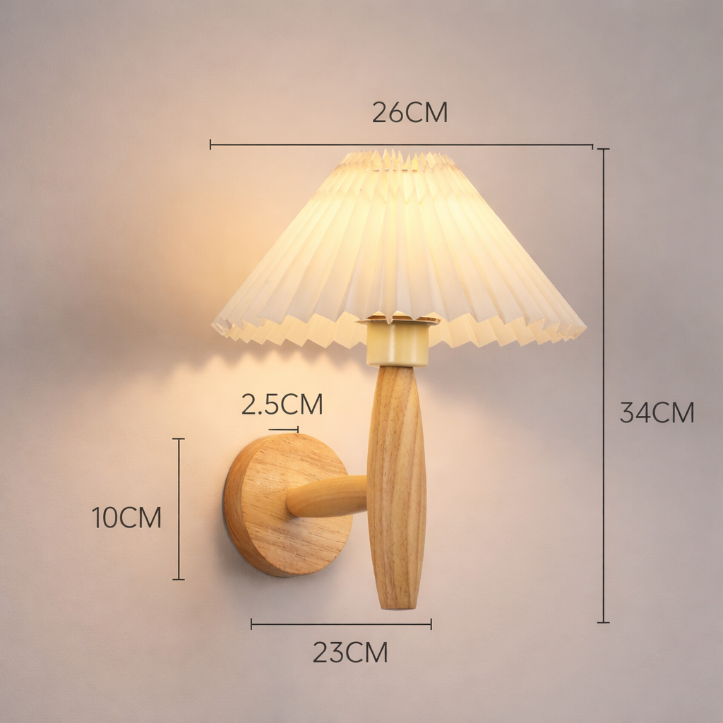 OakenGlow | Elegant Natural Wood Modern Wall Sconce Light 2