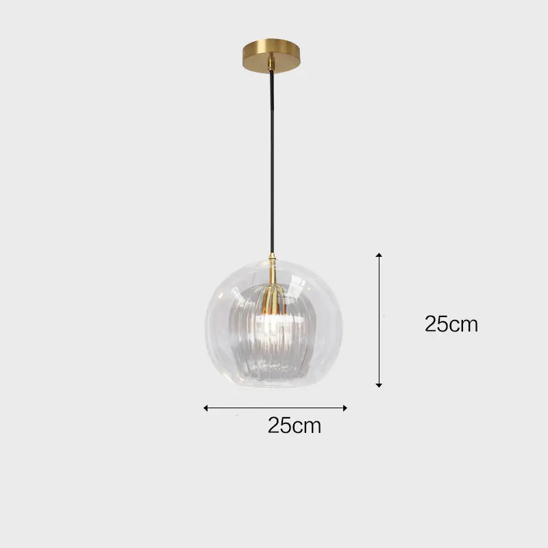 Olivia Pendant Lamp | Modern Minimalist Industrial Glass Lighting