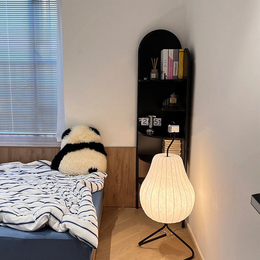 Orlenae | Pear Silk Floor Lamp for Modern Living Room Ambience 8