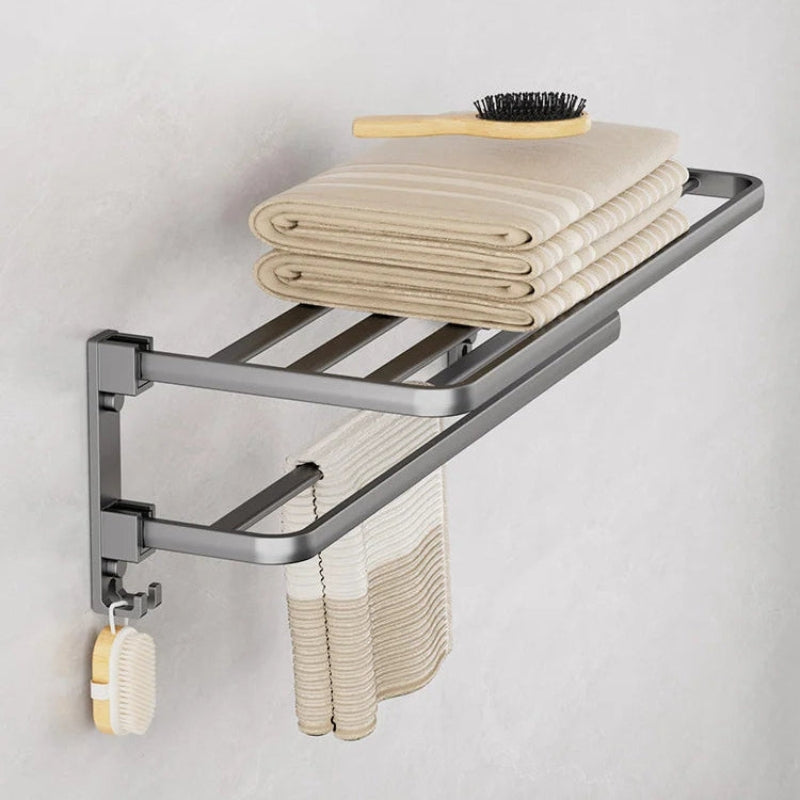 Orlin | Matte Black Towel Rack for Space-Saving Bathroom Storage