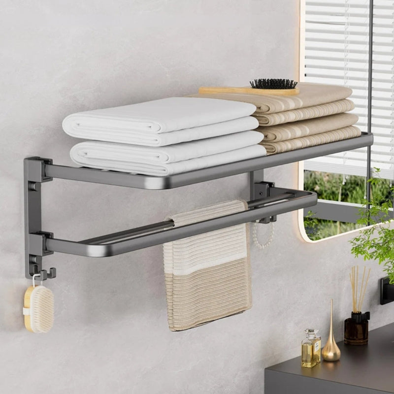 Orlin | Matte Black Towel Rack for Space-Saving Bathroom Storage