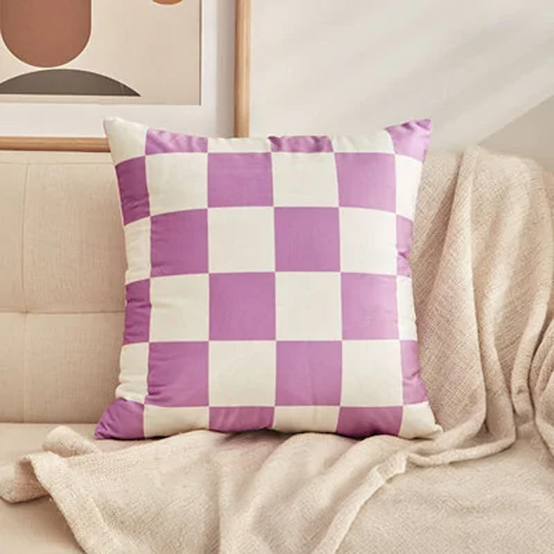 Plaid Pop Cushion Covers | Modern Colourful Check Design - Styyler