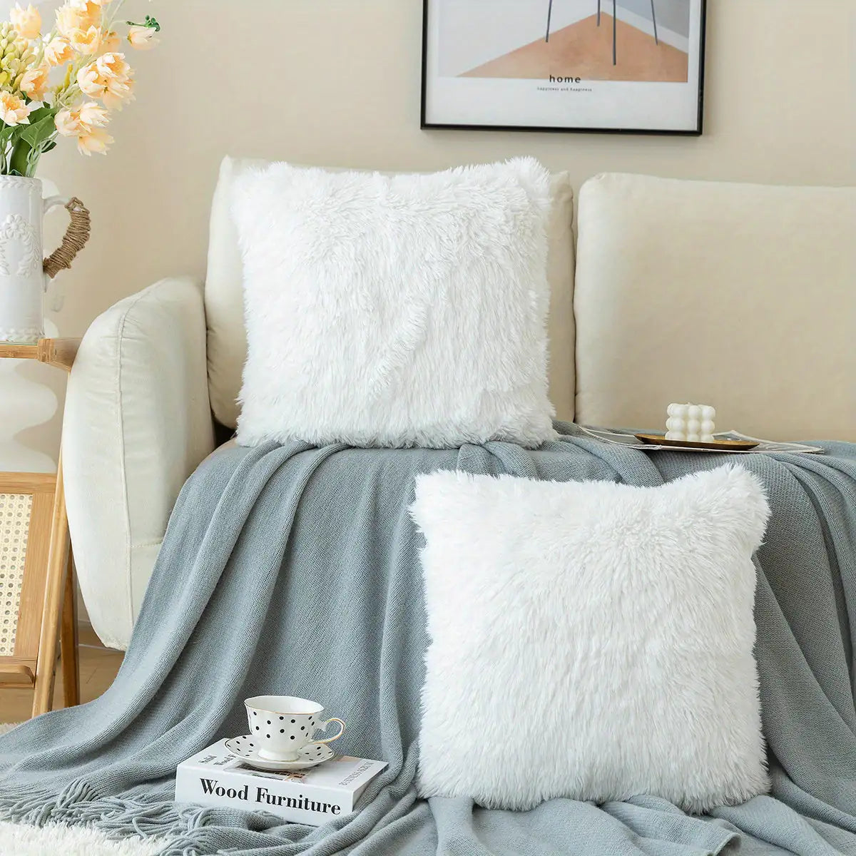Mysa Faux Fur Cushion Cover – Where Comfort Meets Calm - Styyler