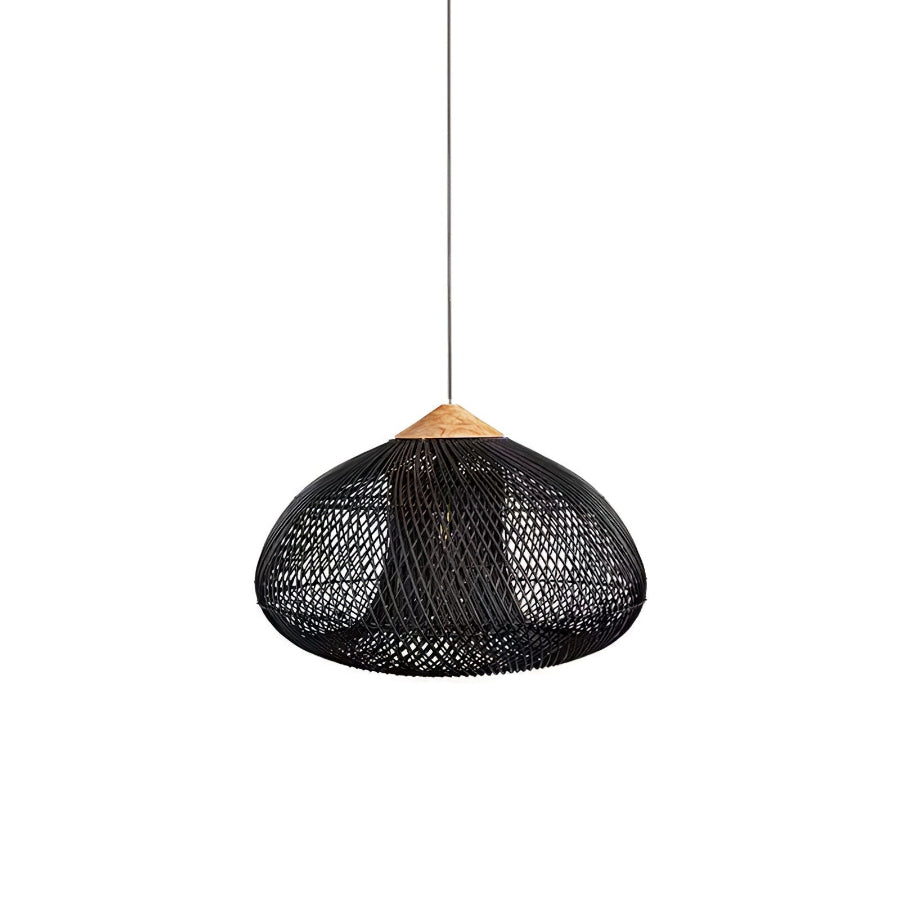 RattanGlow | Elegant Handcrafted Organic Rattan Pendant Light Fixture 1