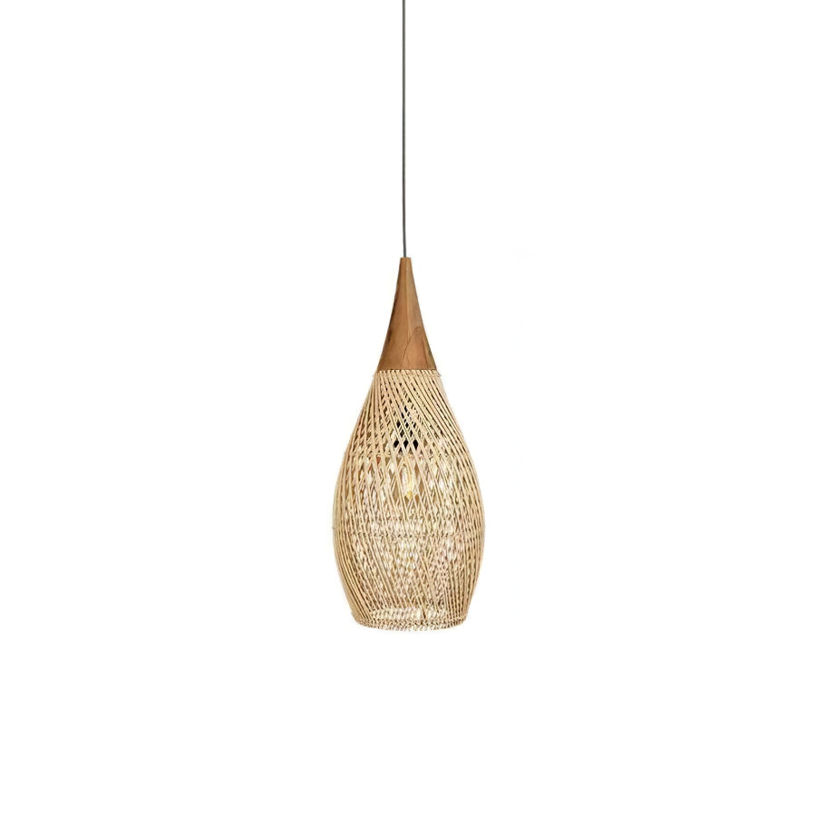 RattanGlow | Elegant Handcrafted Organic Rattan Pendant Light Fixture 12