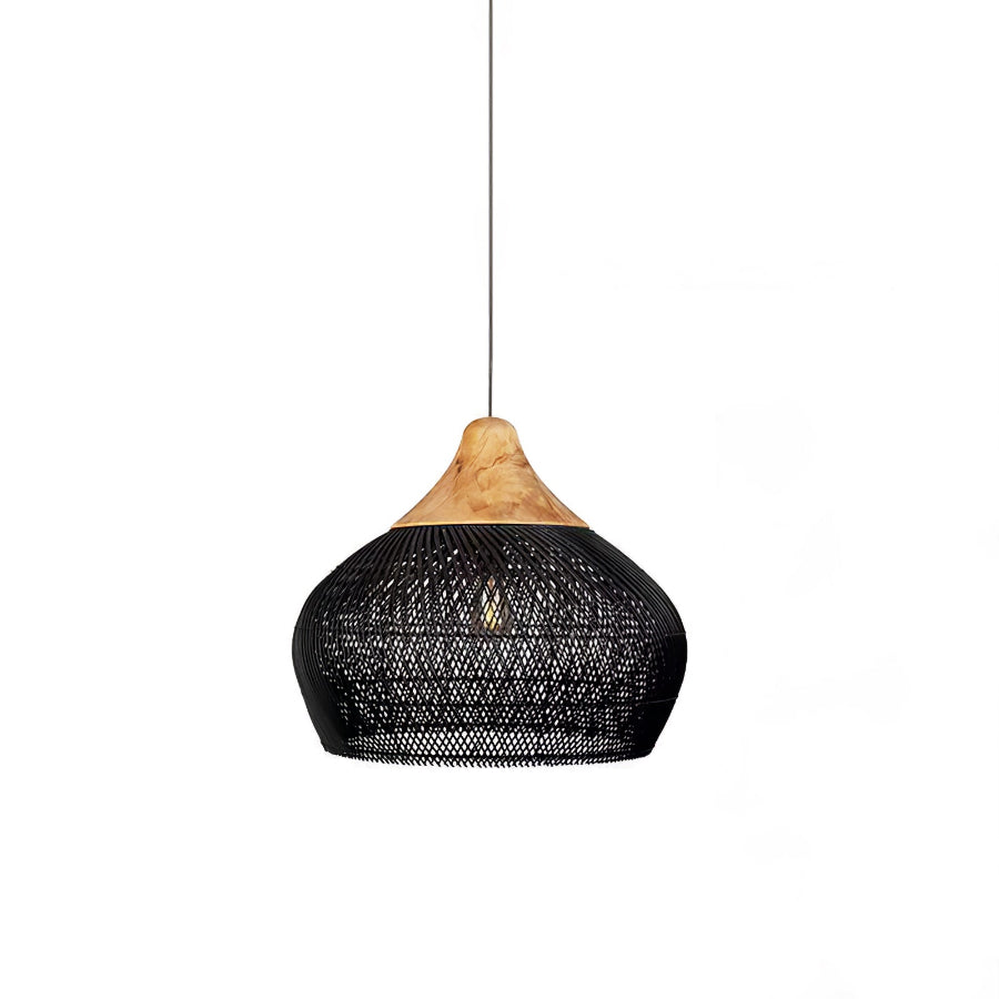 RattanGlow | Elegant Handcrafted Organic Rattan Pendant Light Fixture 13