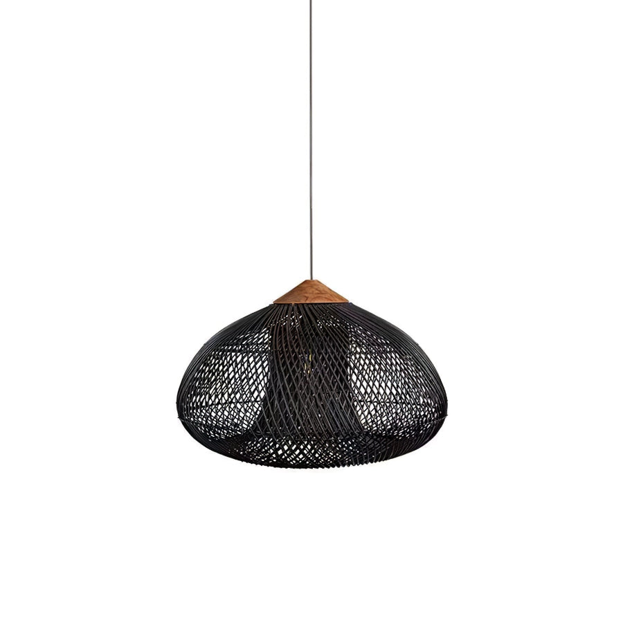 RattanGlow | Elegant Handcrafted Organic Rattan Pendant Light Fixture 2