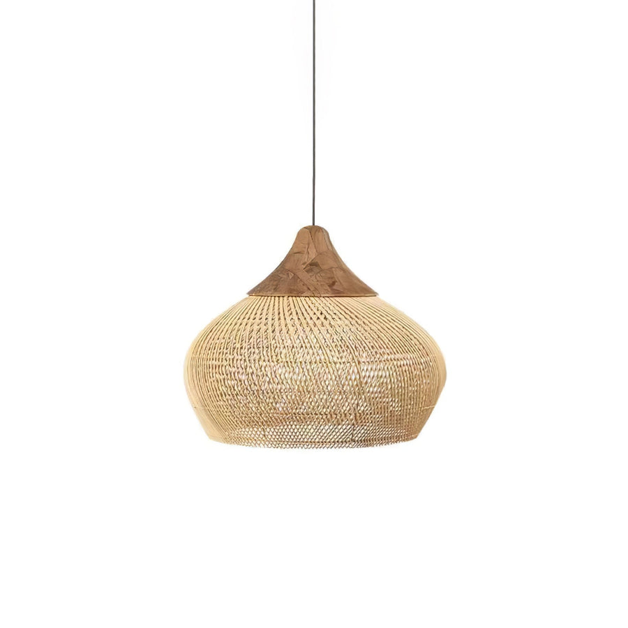 RattanGlow | Elegant Handcrafted Organic Rattan Pendant Light Fixture 20