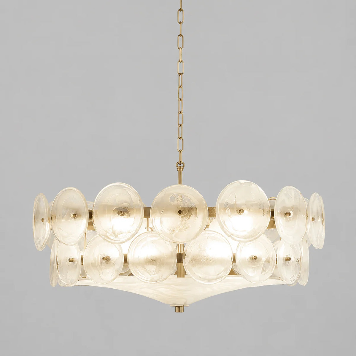 Retro Glass Chandelier Light with Colored Stones – Adjustable Height, Multiple Sizes for Living Room, Dining Room, and Bedroom 10