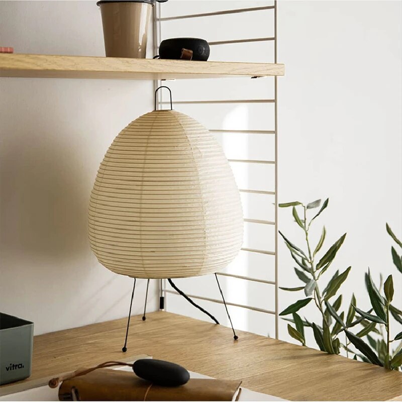 Reva | Elegant Modern Japanese Rice Paper Table Lamp for Bedroom 4