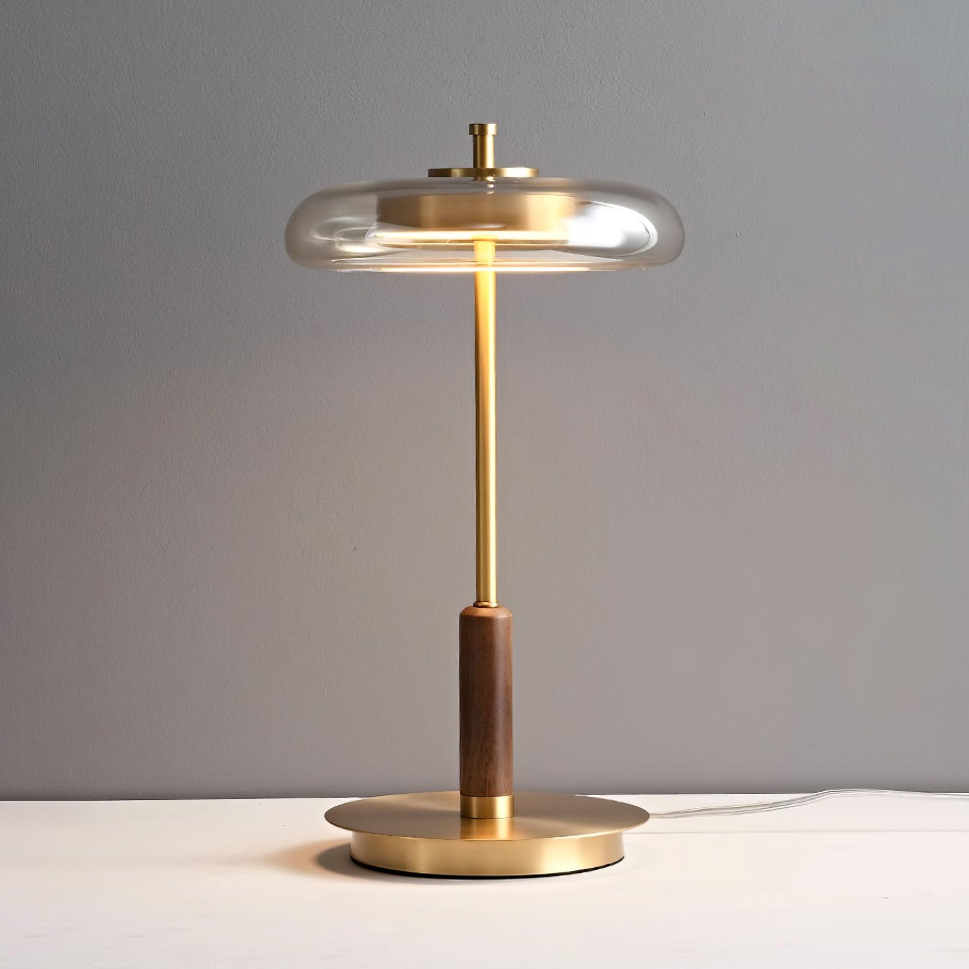 Ronaldo Table Lamp, Modern Metal and Glass Design for Soft LED Lighting, Ideal for Bedside or Living Room 1