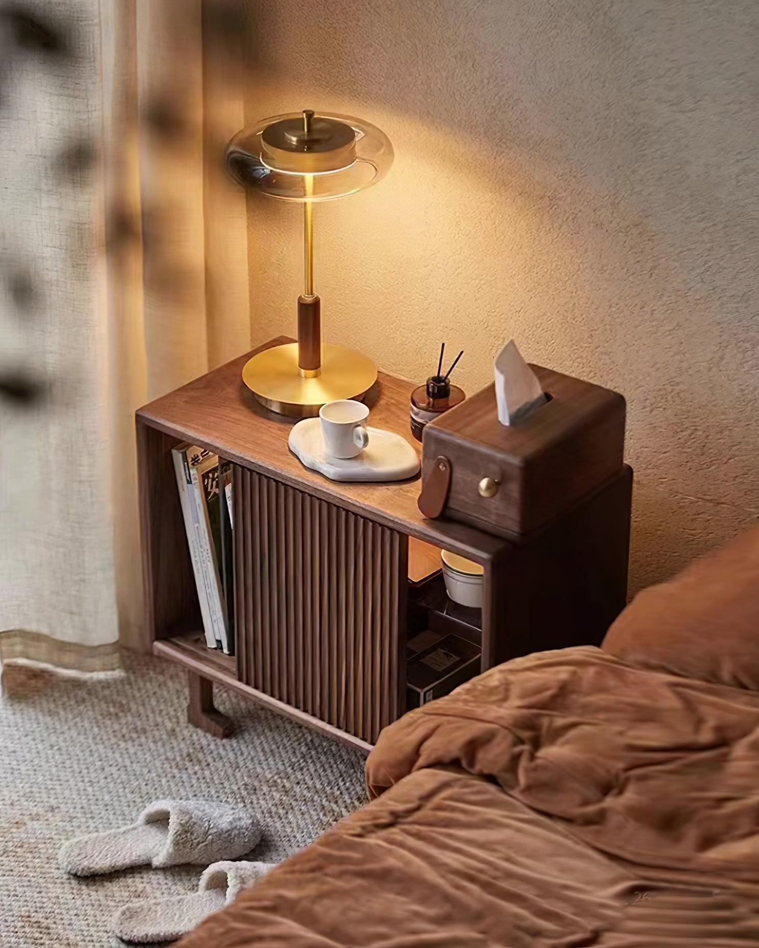Ronaldo Table Lamp, Modern Metal and Glass Design for Soft LED Lighting, Ideal for Bedside or Living Room 4