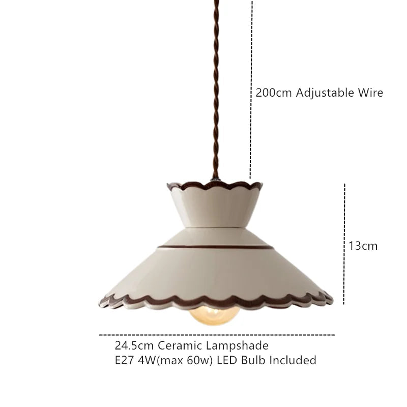 Ronja Kitchen Pendant Lighting with Hand-Painted Ceramic Shade and Copper Fixture 6