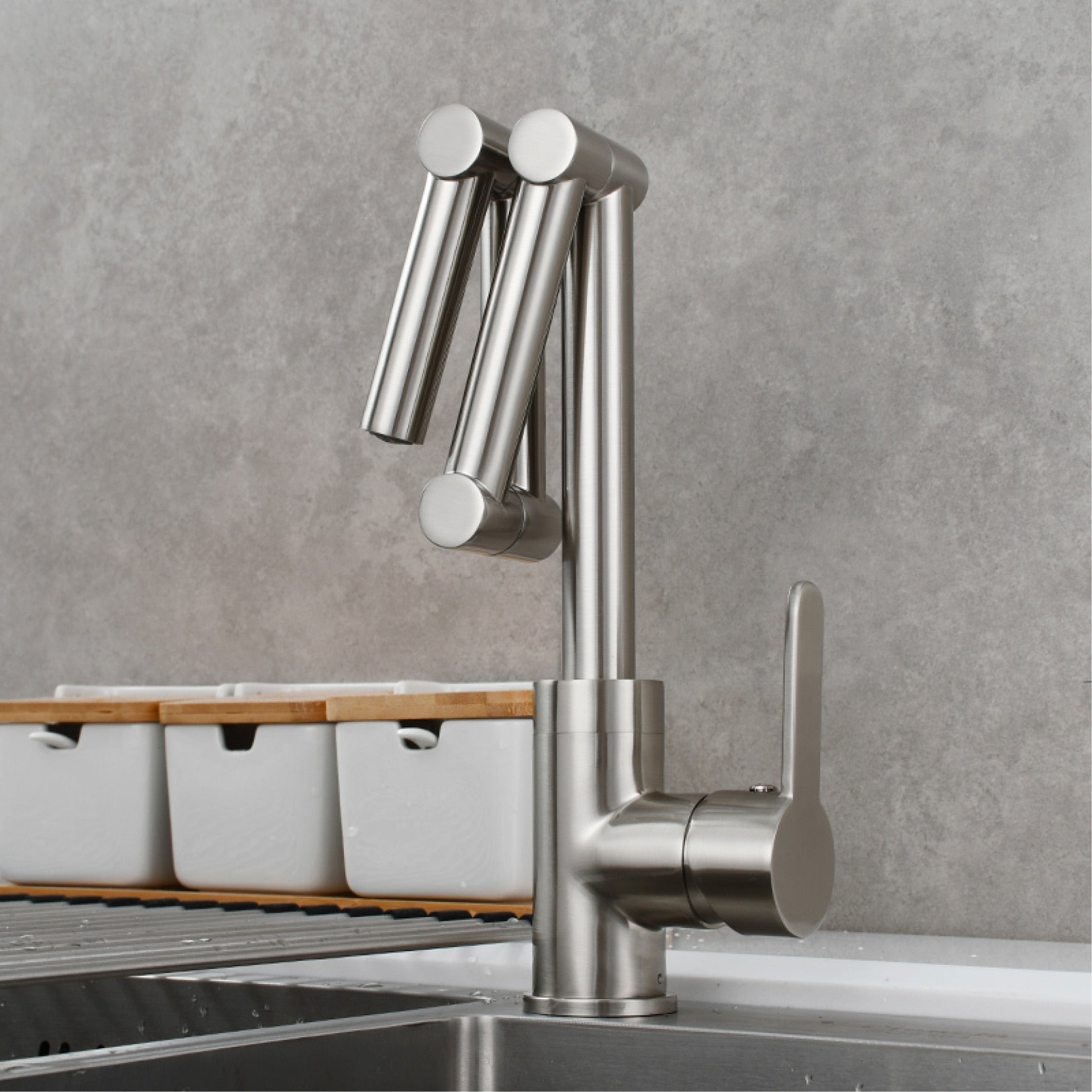 Sailea Pot Filler Faucet with Extendable Arm and Dual Handles 2