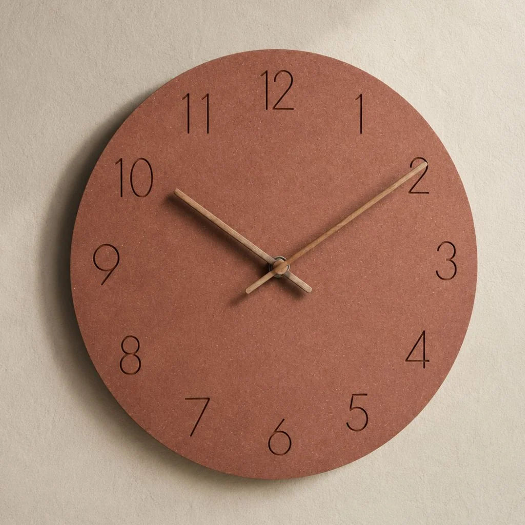 Scandinavian Minimalist Wall Clock, Silent Sweep Movement, Natural Wood, 29cm Diameter – Modern Decor for Home and Office 11