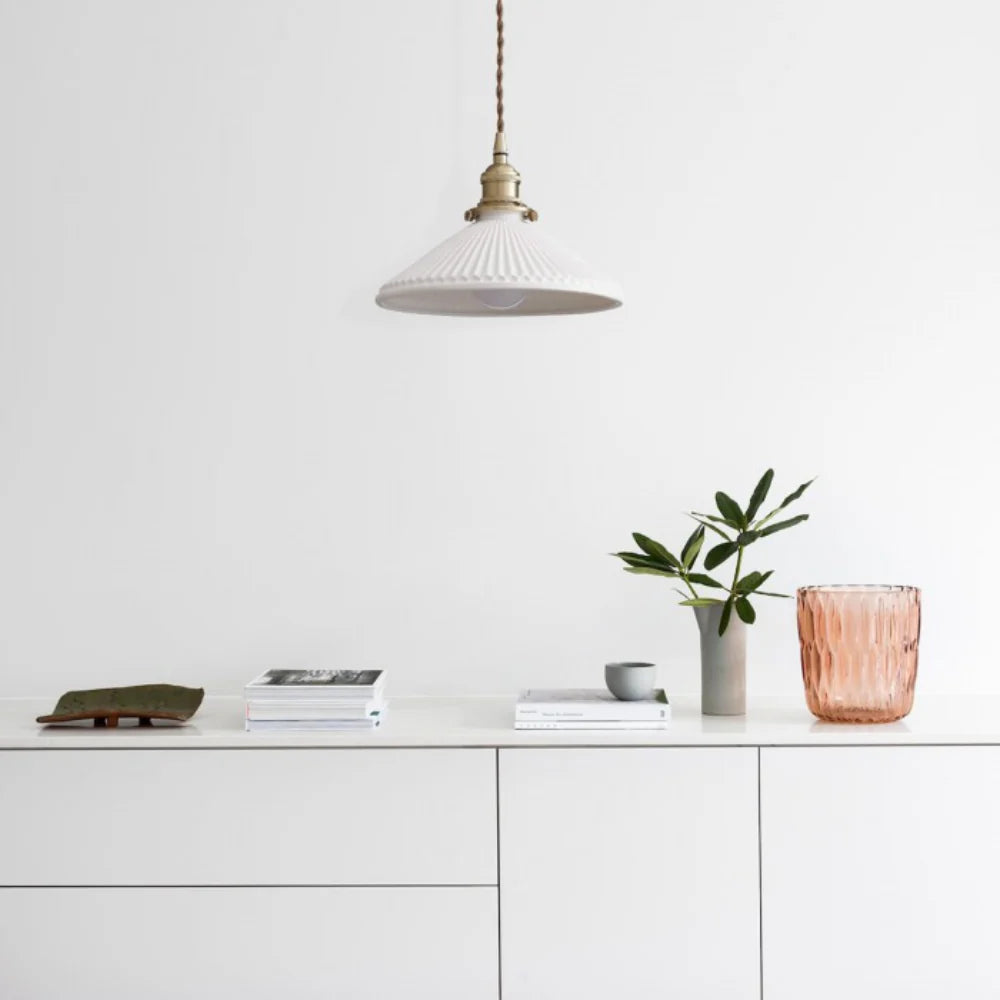 Sculpted Black Pendant Lamp, Modern Glass Pendant Lighting for Kitchen and Dining, 12-Inch Elegant Design with Warm Ambient Light 5