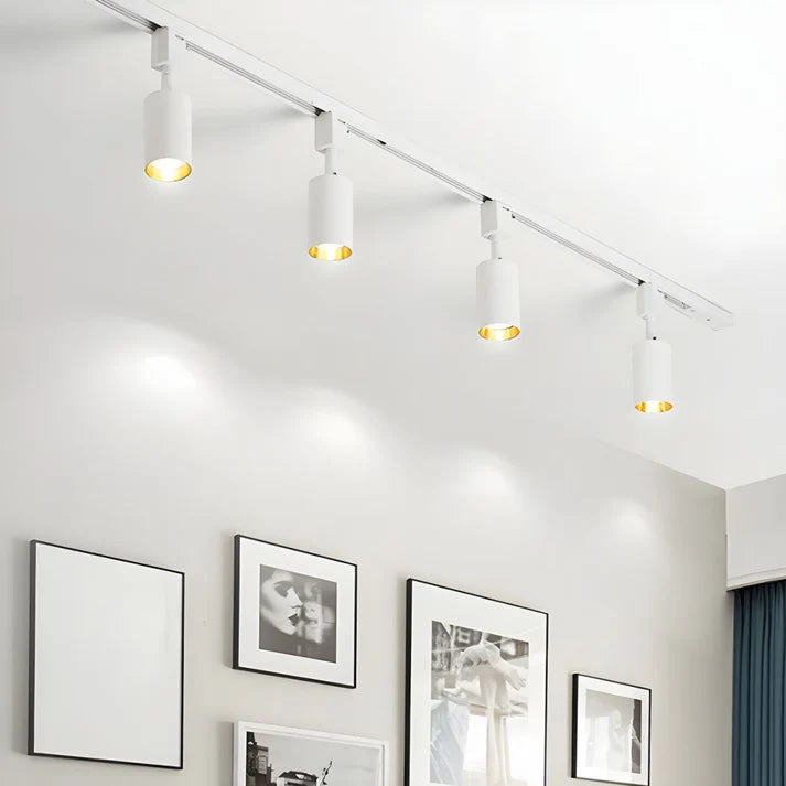 CylindraLight | Modern Sleek Black LED Track Lighting Fixture for Ceiling