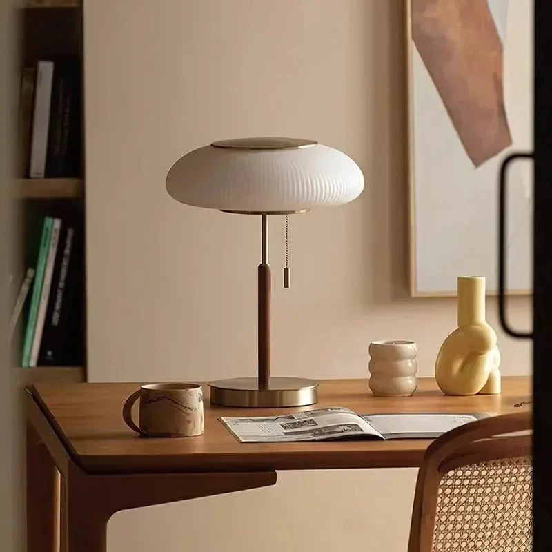 TimberGlow | Stylish Elegant Wood Grain Table Lamp for Living Room 0