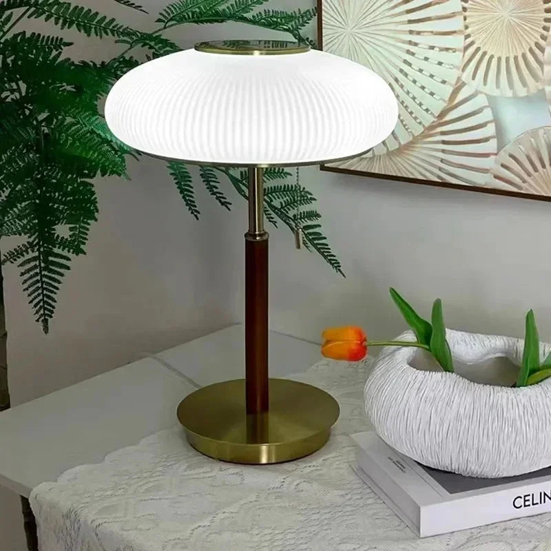 TimberGlow | Stylish Elegant Wood Grain Table Lamp for Living Room 2