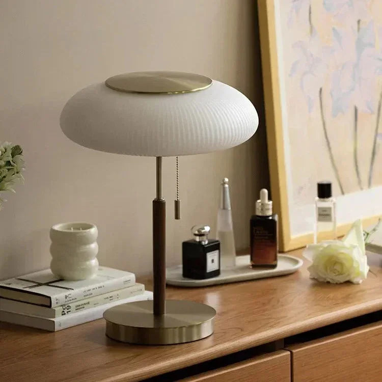TimberGlow | Stylish Elegant Wood Grain Table Lamp for Living Room 5