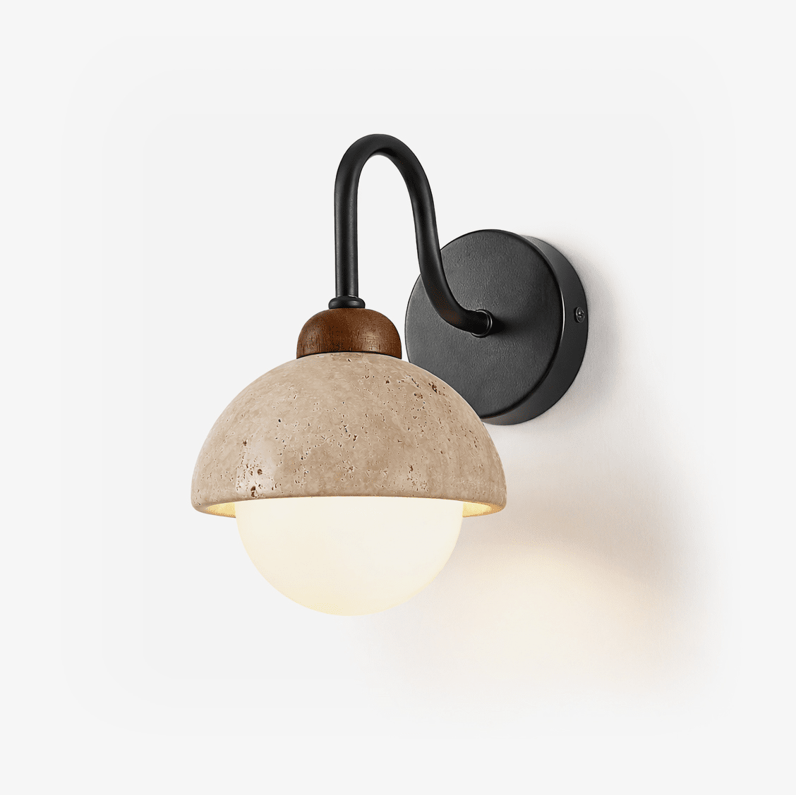 TravertineGlow | Elegant Contemporary Bathroom Wall Light Sconce 1