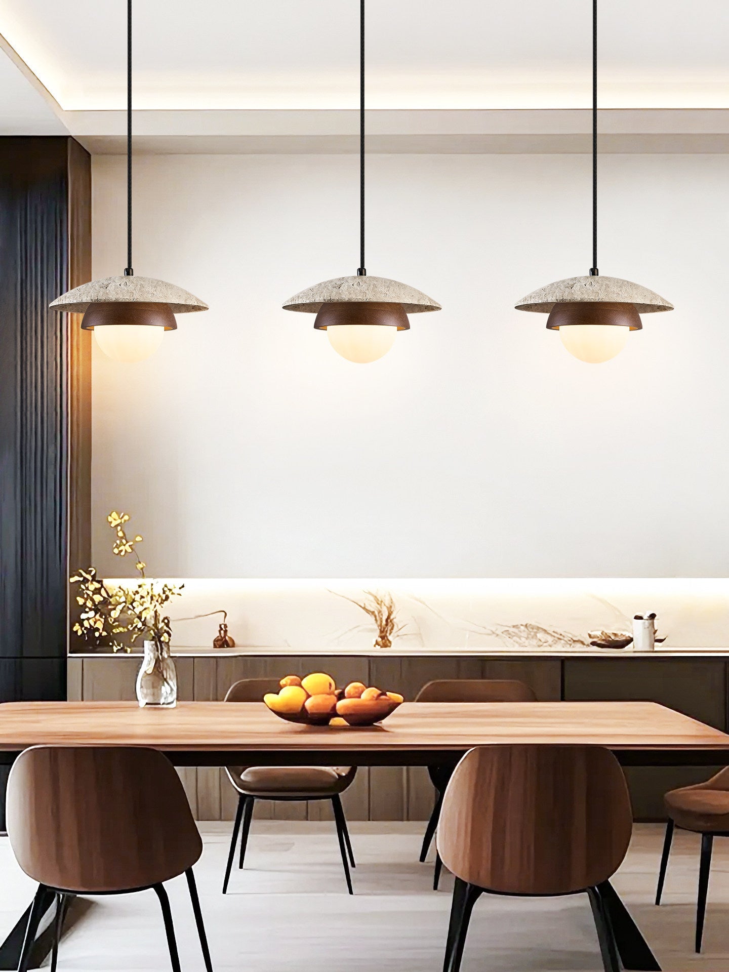 TravertineGlow | Elegant Rustic Modern Kitchen Pendant Lighting Fixture 8