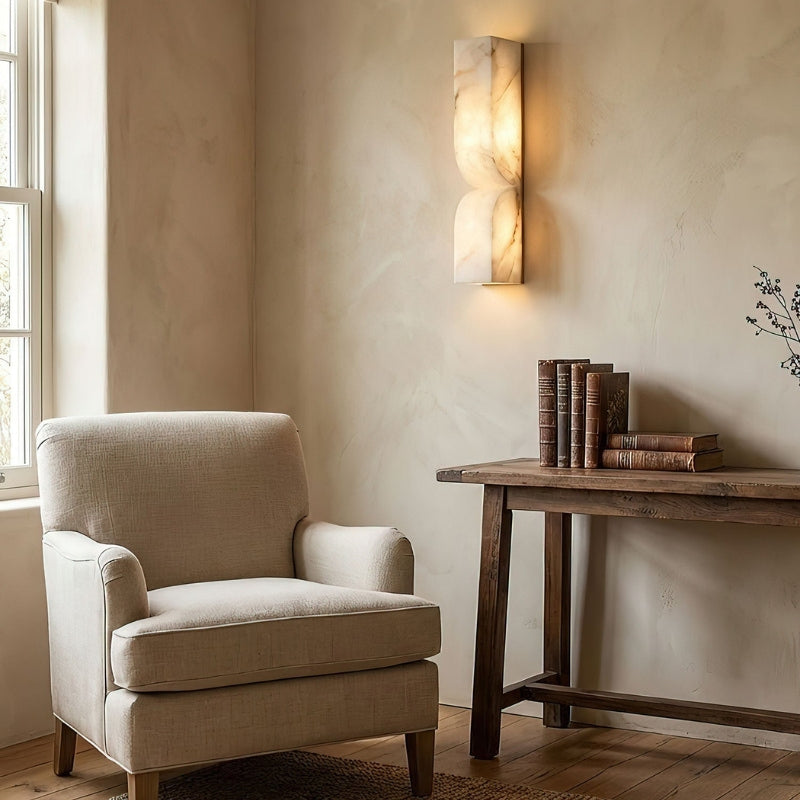 Veliora | Alabaster Wall Sconce for Sophisticated Ambient Lighting