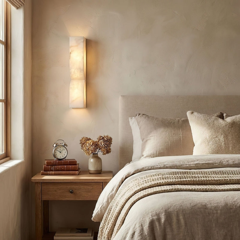 Veliora | Alabaster Wall Sconce for Sophisticated Ambient Lighting
