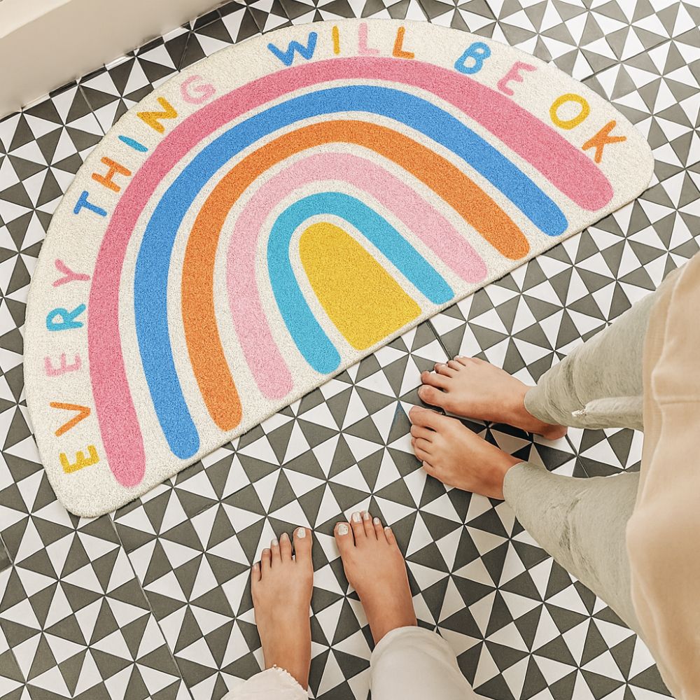 Vibrant Home | Non-Slip Bath Mat with Soft Microfiber Blend | Absorbent & Stylish for Safe Floors 2